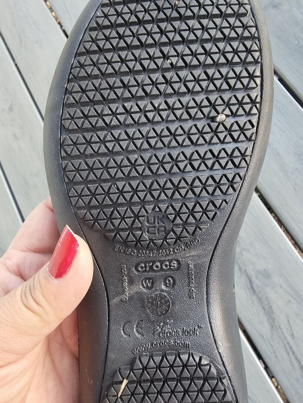 Crocs Ballet Black Slip On Flats Work Shoes Kadee Lina Style Womens 9 Black - Picture 4 of 5